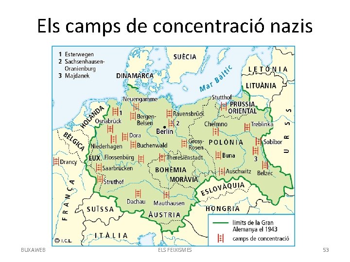 Els camps de concentració nazis BUXAWEB ELS FEIXISMES 53 