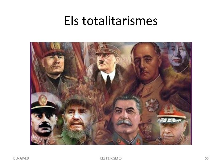 Els totalitarismes BUXAWEB ELS FEIXISMES 66 