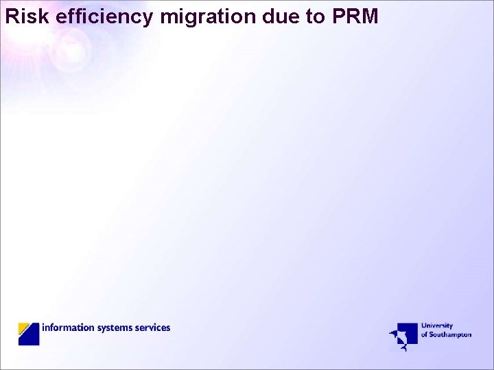 Risk efficiency migration due to PRM 