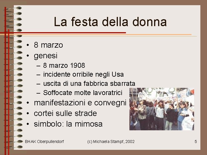 La festa della donna • 8 marzo • genesi – – 8 marzo 1908