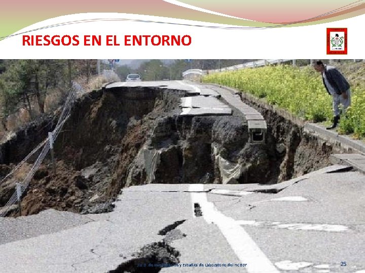 RIESGOS EN EL ENTORNO J. U. D. de Investigacion y Estudios de Laboratorio del