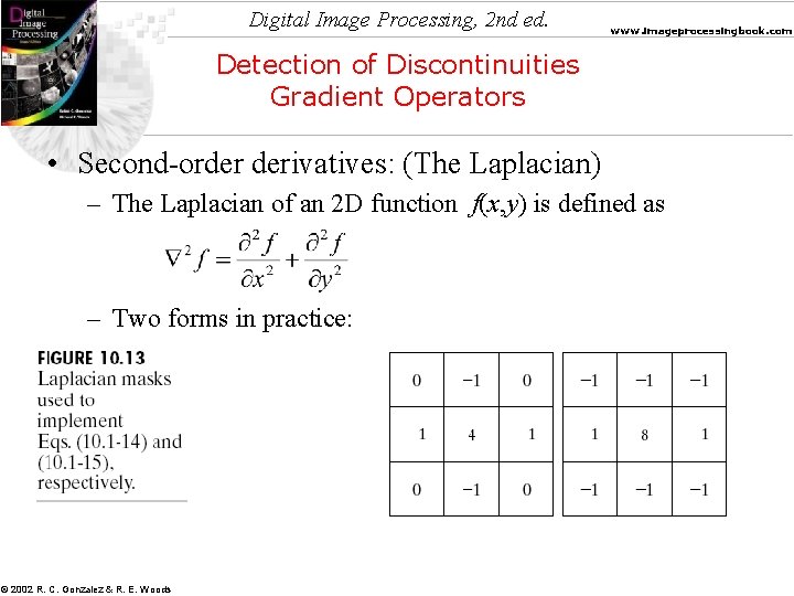 Digital Image Processing, 2 nd ed. www. imageprocessingbook. com Detection of Discontinuities Gradient Operators