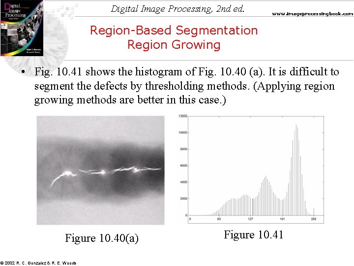 Digital Image Processing, 2 nd ed. www. imageprocessingbook. com Region-Based Segmentation Region Growing • Digital Image Processing, 2 nd ed. www. imageprocessingbook. com Region-Based Segmentation Region Growing •