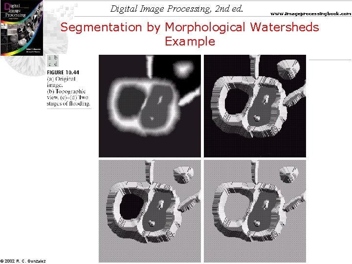 Digital Image Processing, 2 nd ed. www. imageprocessingbook. com Segmentation by Morphological Watersheds Example Digital Image Processing, 2 nd ed. www. imageprocessingbook. com Segmentation by Morphological Watersheds Example