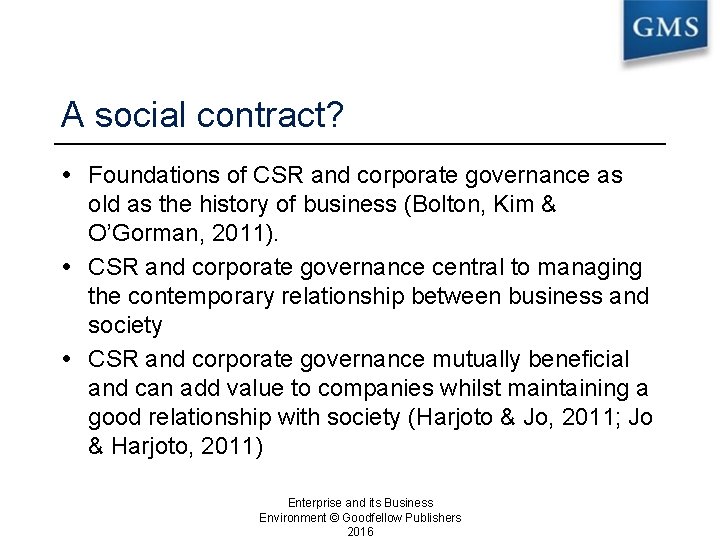 A social contract? Foundations of CSR and corporate governance as old as the history