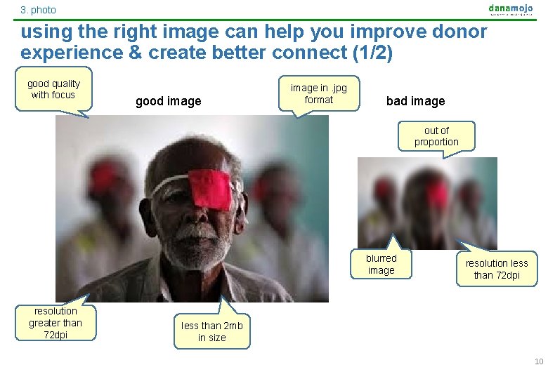 3. photo using the right image can help you improve donor experience & create