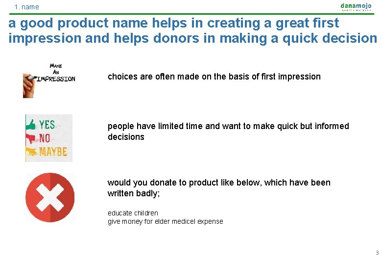 1. name a good product name helps in creating a great first impression and