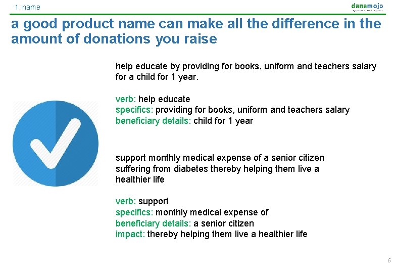 1. name a good product name can make all the difference in the amount