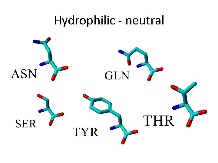 Hydrophilic - neutral 