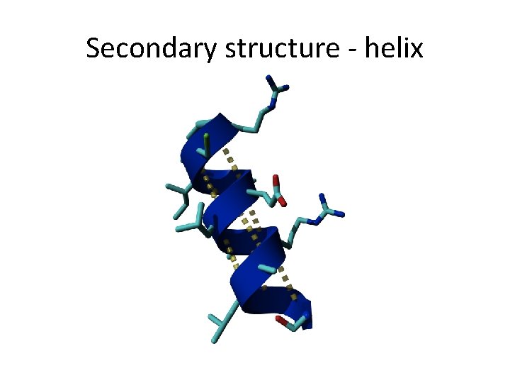 Secondary structure - helix 