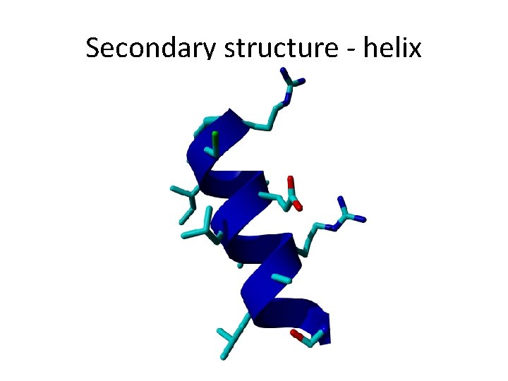 Secondary structure - helix 