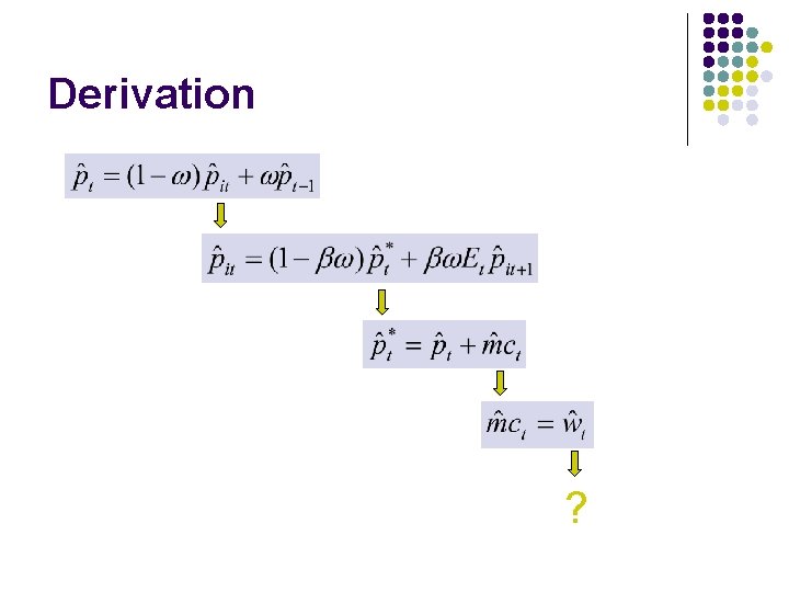 Derivation ? 