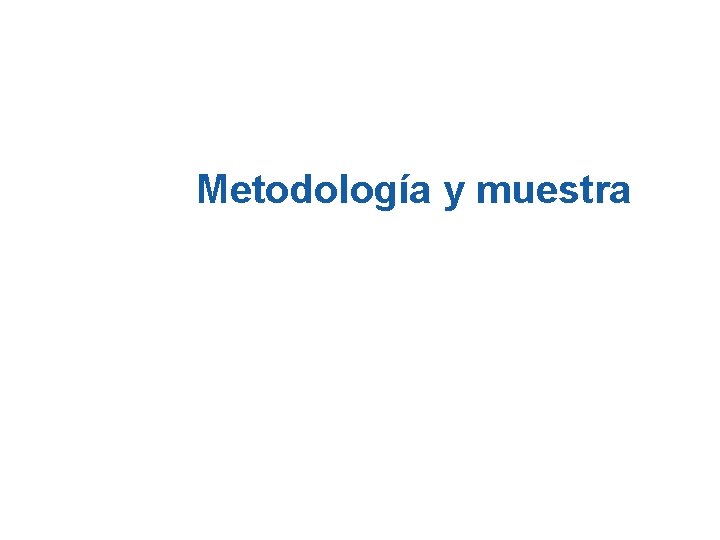 Metodología y muestra 