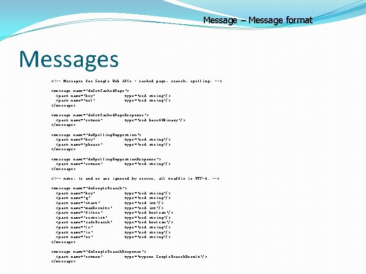 Message – Message format Messages <!-- Messages for Google Web APIs - cached page,