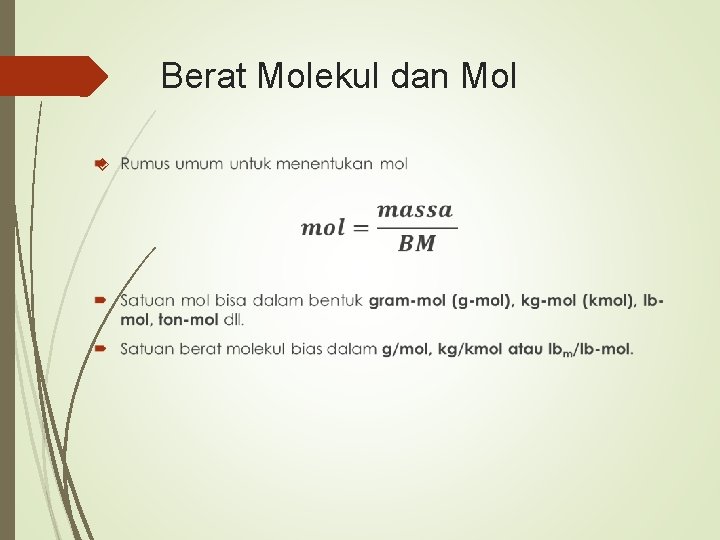 Berat Molekul dan Mol 