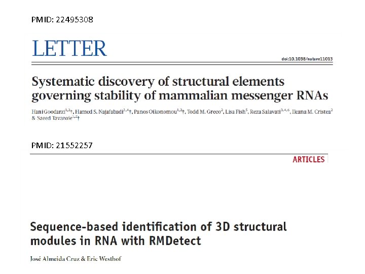 PMID: 22495308 PMID: 21552257 