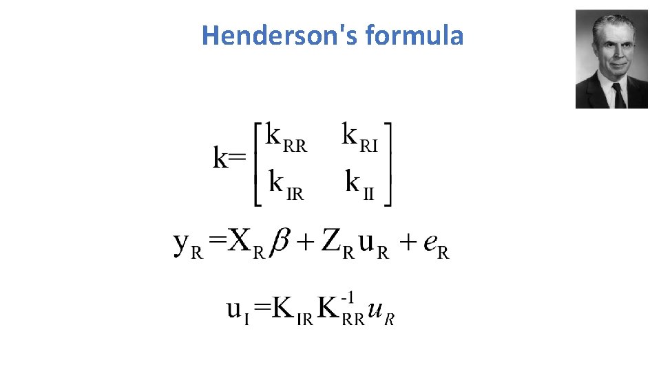 Henderson's formula 