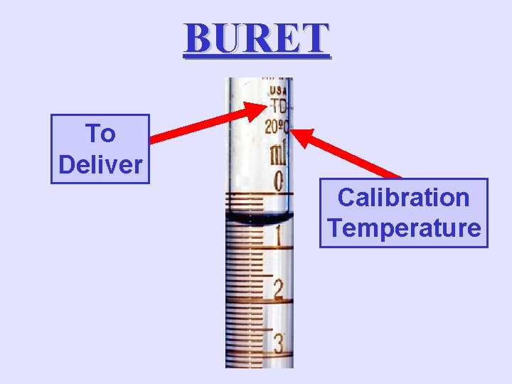 BURET To Deliver Calibration Temperature 