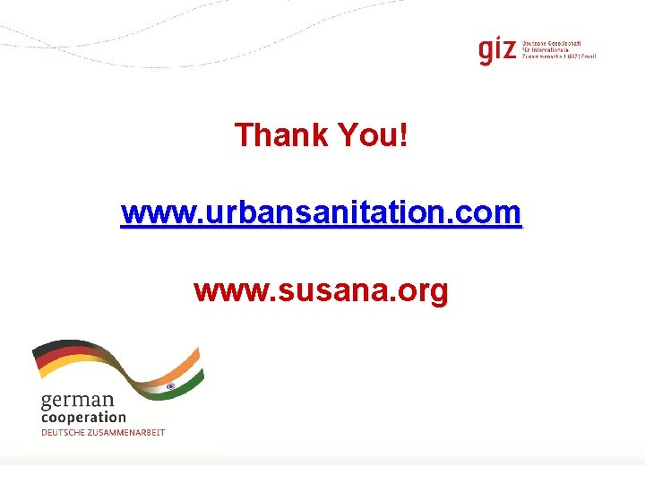 Thank You! www. urbansanitation. com www. susana. org Seite 33 