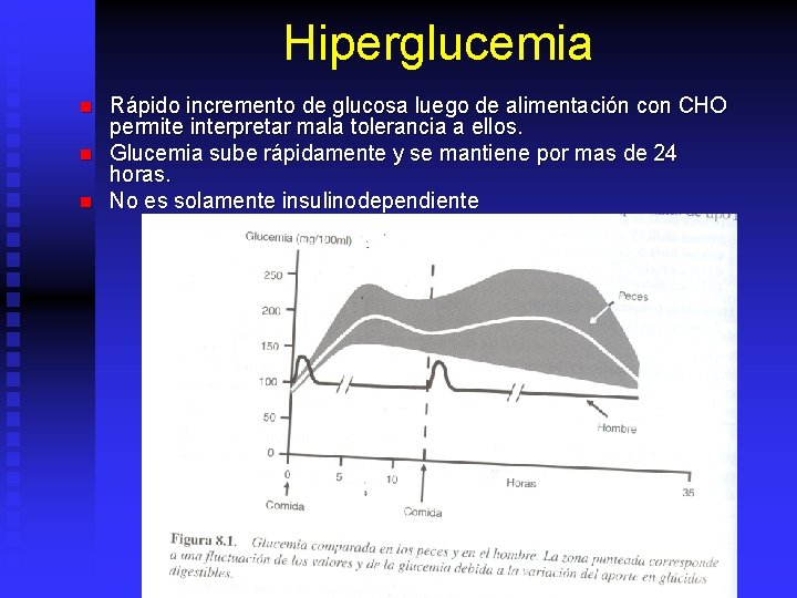 Hiperglucemia n n n Rápido incremento de glucosa luego de alimentación con CHO permite