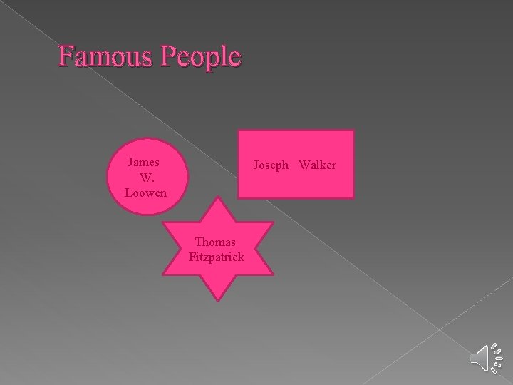 Famous People James W. Loowen Joseph Walker Thomas Fitzpatrick 