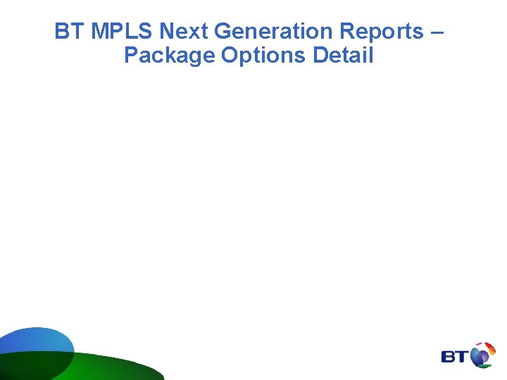 BT MPLS Next Generation Reports – Package Options Detail 