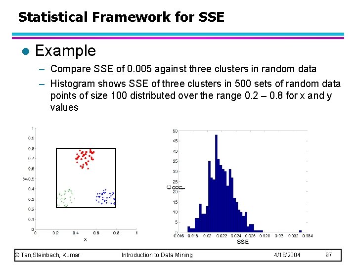 Statistical Framework for SSE l Example – Compare SSE of 0. 005 against three