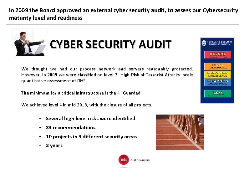 In 2009 the Board approved an external cyber security audit, to assess our Cybersecurity