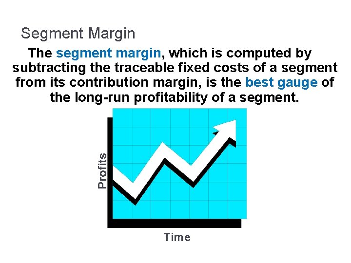 Segment Margin Profits The segment margin, which is computed by subtracting the traceable fixed