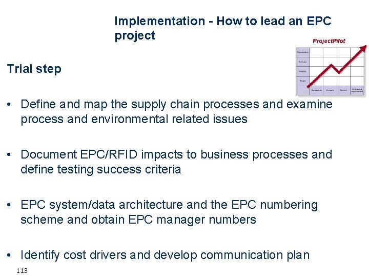 Implementation - How to lead an EPC project Trial step • Define and map Implementation - How to lead an EPC project Trial step • Define and map