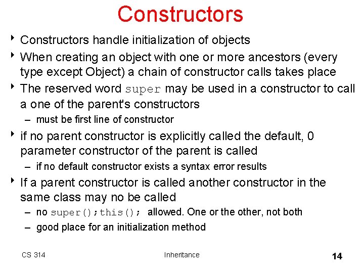 Constructors 8 Constructors handle initialization of objects 8 When creating an object with one Constructors 8 Constructors handle initialization of objects 8 When creating an object with one