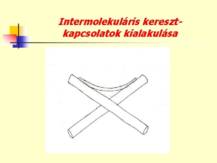 Intermolekuláris keresztkapcsolatok kialakulása 