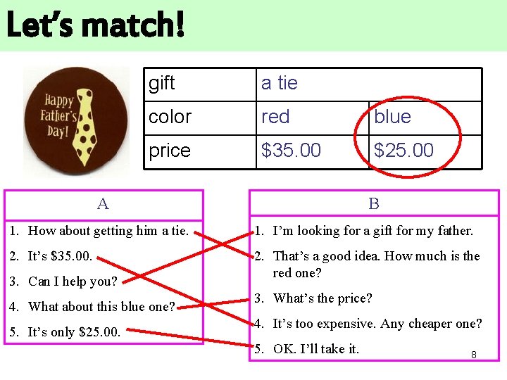Let’s match! gift a tie color red blue price $35. 00 $25. 00 A