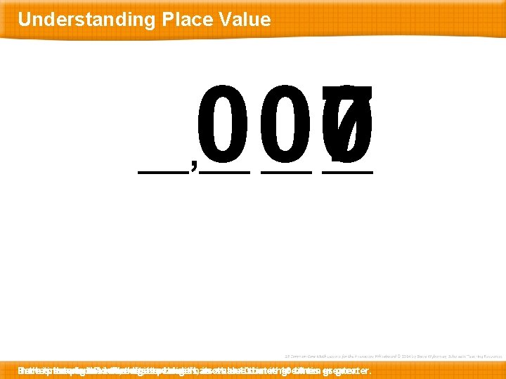Understanding Place Value 000 7 , In Each Here theis time place next thewe