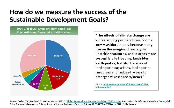 How do we measure the success of the Sustainable Development Goals? “The effects of