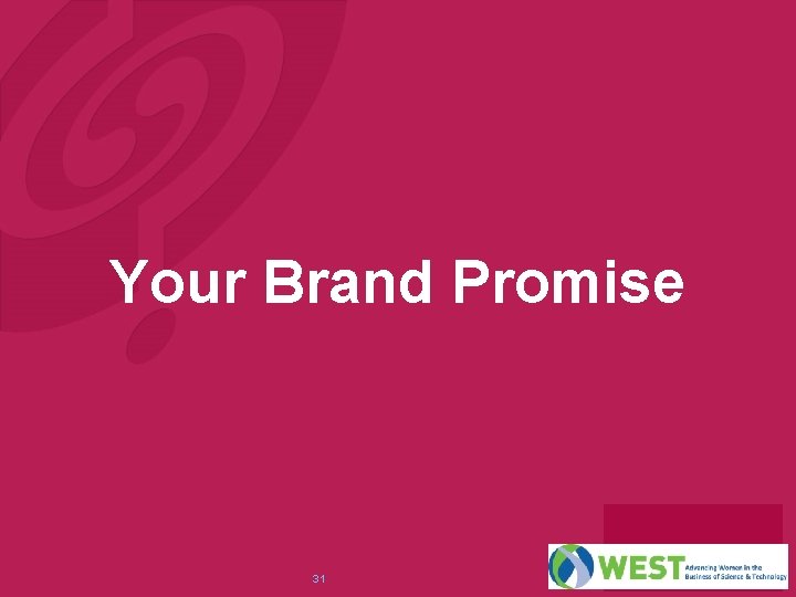 Your Brand Promise 31 