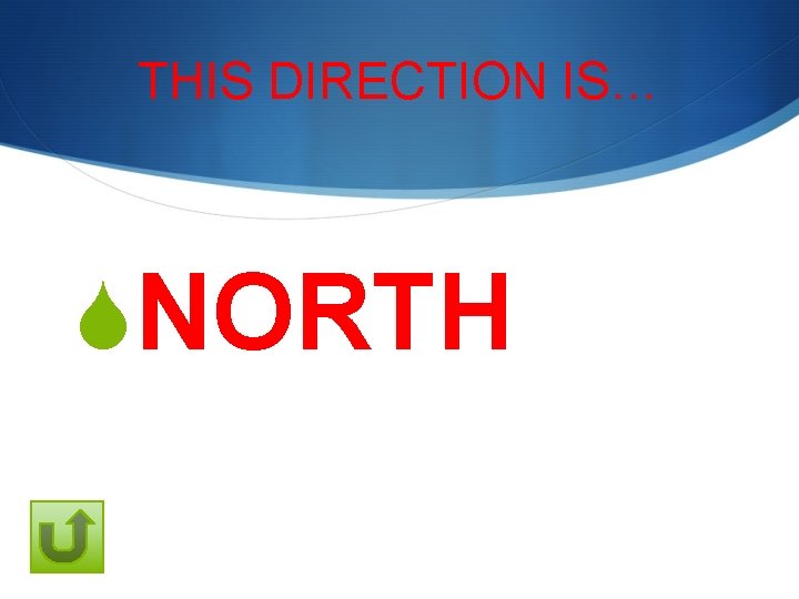 THIS DIRECTION IS… SNORTH 