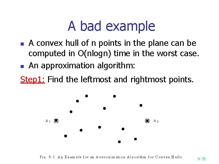 A bad example n n A convex hull of n points in the plane