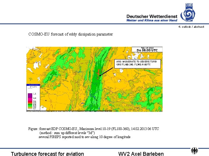 4. outlook / abstract COSMO-EU forecast of eddy dissipation parameter ARS: MODERATE TO SEVERE