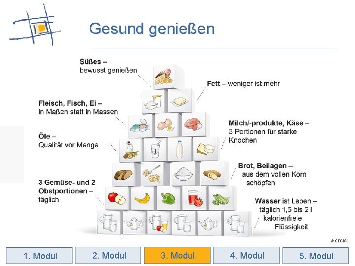 Gesund genießen © STGKK 1. Modul 2. Modul 3. Modul 40 5. Modul 