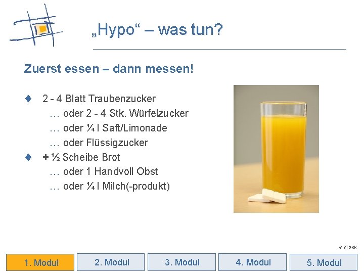 „Hypo“ – was tun? Zuerst essen – dann messen! t 2 - 4 Blatt