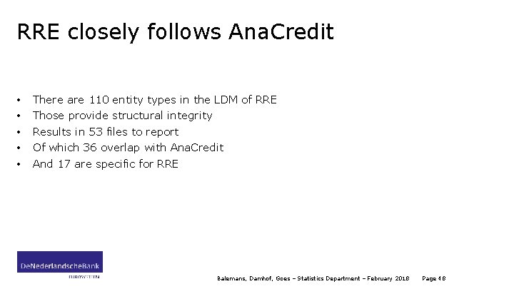 RRE closely follows Ana. Credit • • • There are 110 entity types in