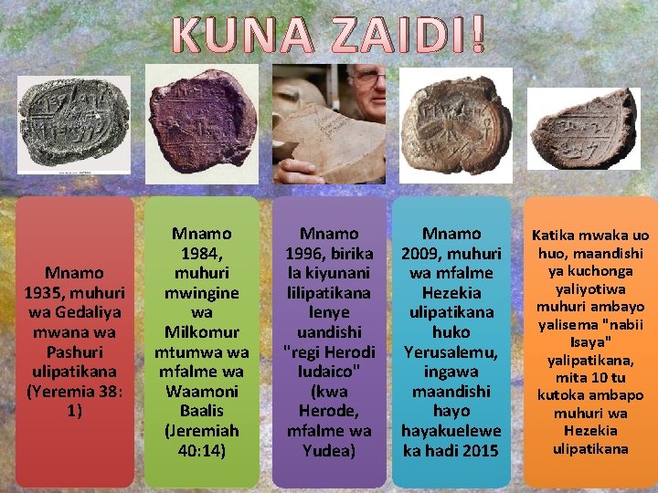 KUNA ZAIDI! Mnamo 1935, muhuri wa Gedaliya mwana wa Pashuri ulipatikana (Yeremia 38: 1)