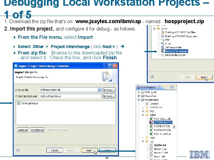 Debugging Local Workstation Projects – 11. Download of 5 the zip file that's on: