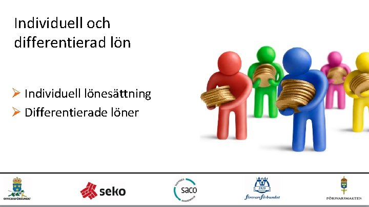 Individuell och differentierad lön Ø Individuell lönesättning Ø Differentierade löner 