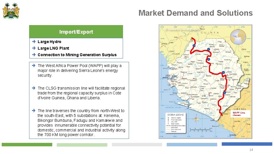 Market Demand Solutions Import/Export è Large Hydro è Large LNG Plant è Connection to