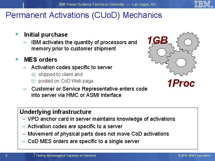 IBM Power Systems Technical University — Las Vegas, NV Permanent Activations (CUo. D) Mechanics