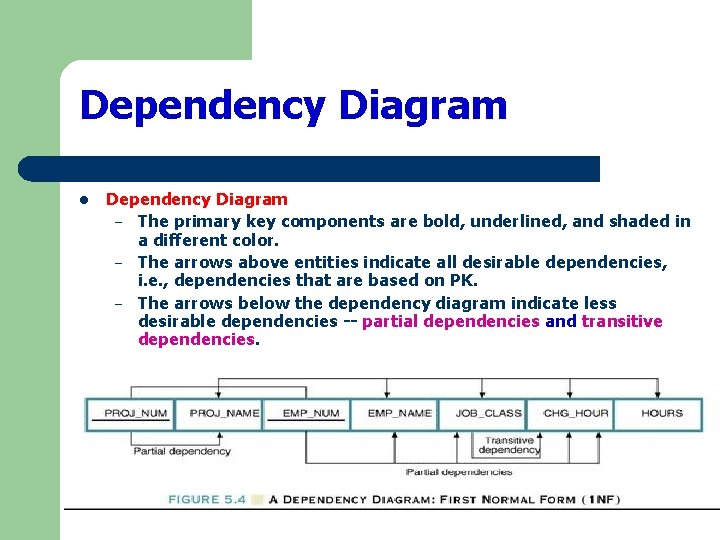 Dependency Diagram l Dependency Diagram – The primary key components are bold, underlined, and Dependency Diagram l Dependency Diagram – The primary key components are bold, underlined, and