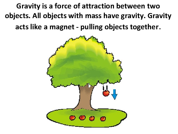 Gravity is a force of attraction between two objects. All objects with mass have