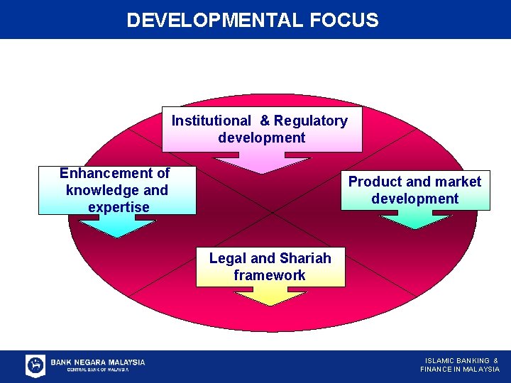 DEVELOPMENTAL FOCUS Institutional & Regulatory development Enhancement of knowledge and expertise Product and market